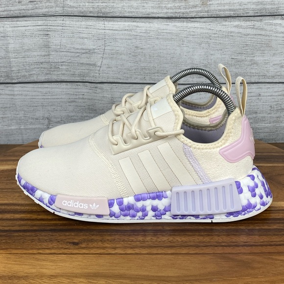 Adidas NMD R1 Color Splash Wonder White Purple Tint Shoe GW5694 Women’s Size 7.5 - Picture 1 of 12